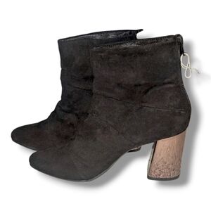 Christian Siriano Mirror Heel Slouched Black Ankle Boots Size 9.5 (US) 41 (EU)